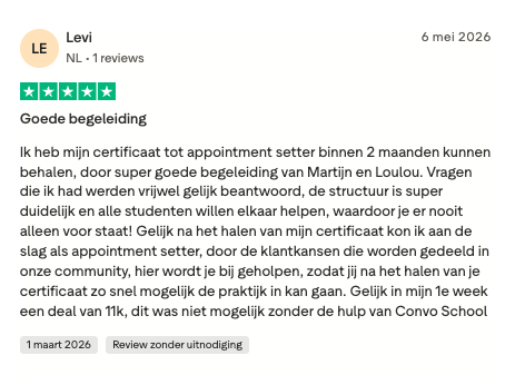 Trustpilot review van Levi — 5 sterren